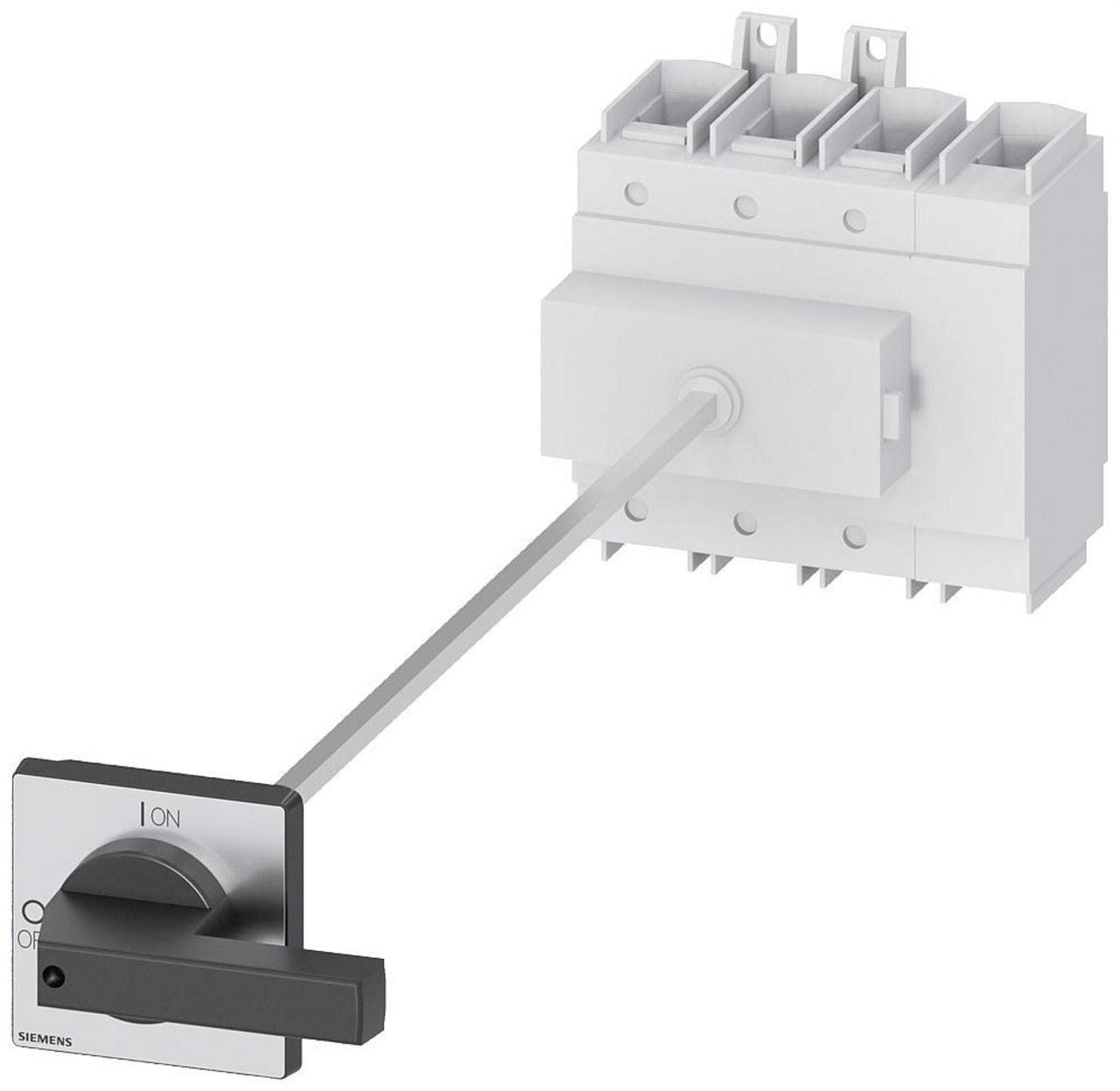 SIEMENS - Interruptor 3 polos 250A AC-23A 400V 132KW accionamiento negro