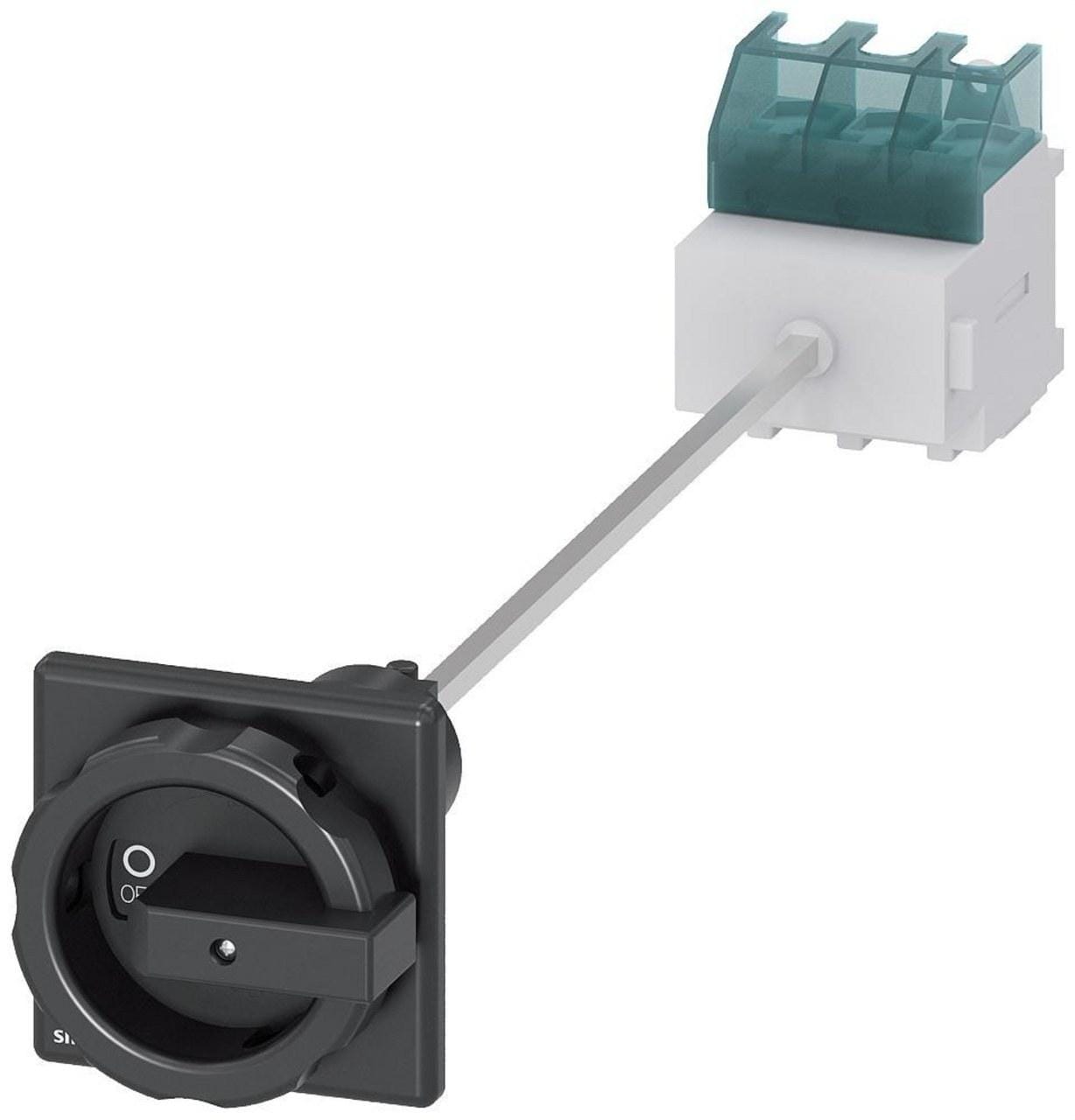 SIEMENS - Interruptor 3LD2 3 polos 63A orificio central base negro