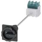 SIEMENS - Interruptor 3LD2 3 polos 63A orificio central base negro