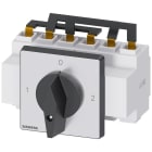 SIEMENS - Conmutador 3 polos frontal 4 taladros palanca negro