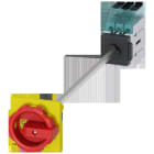 SIEMENS - Accionamiento giratorio 66x66mm negro, fijación en taladro único 22,5mm, montaje frontal para seccionador 3LD3