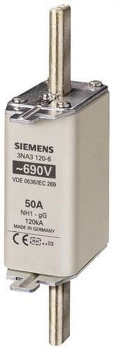 SIEMENS - LV HRC FUSE LINK GL/GG WITH NON-INSULATED GRIP LUGS WITH FRONT INDICATOR SIZE 1, 200A, AC 690V/DC 44
