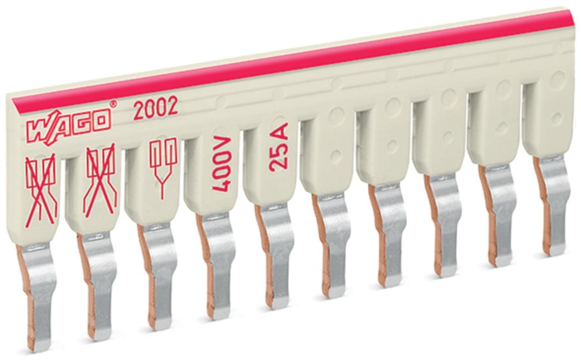 WAGO - Puente escalonado Serie 2002 25A 10P gris claro