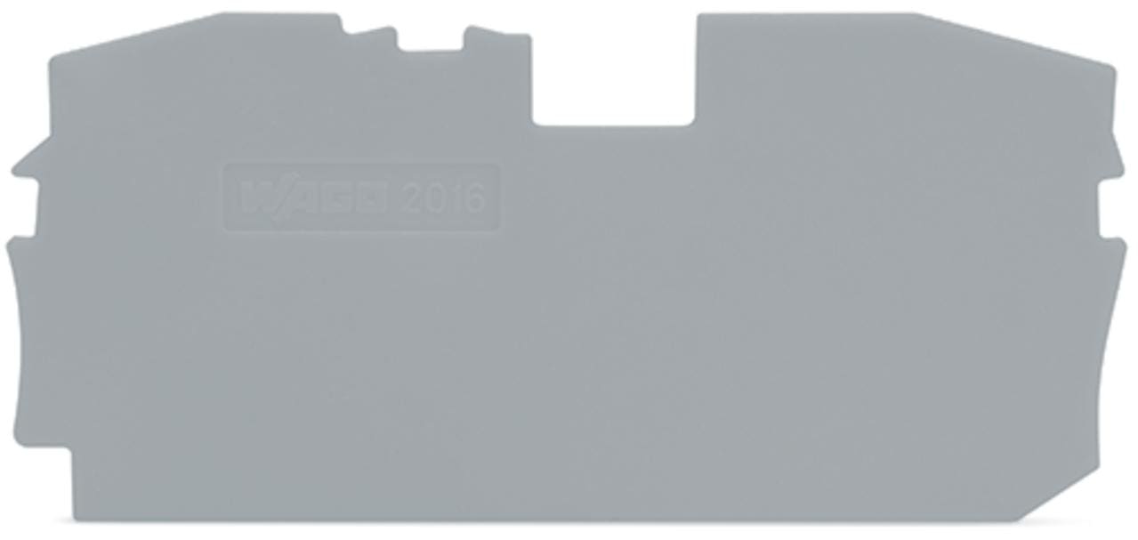 WAGO - Placa final intermedia Serie 2016 70mm gris