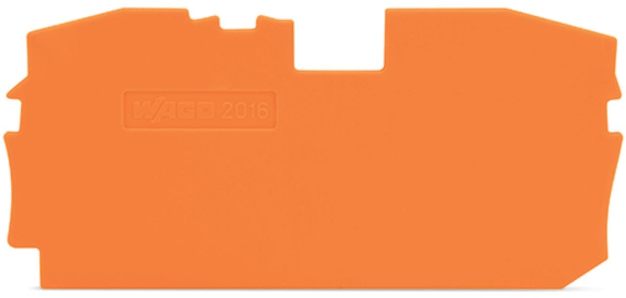 WAGO - Placa final intermedia Serie 2016 70mm naranja