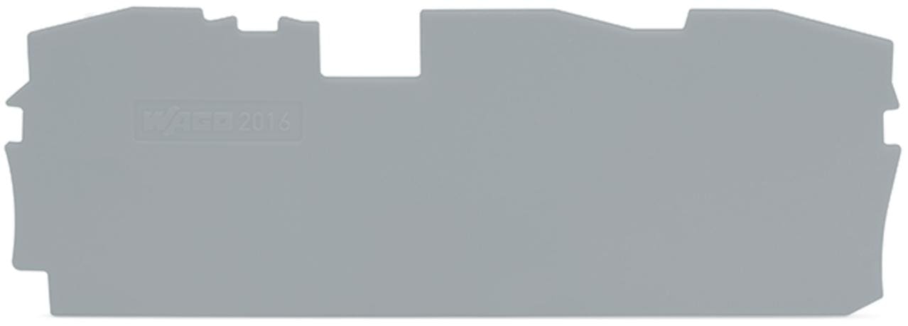 WAGO - Placa final intermedia Serie 2016 92mm gris