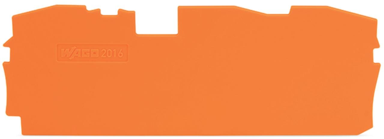 WAGO - Placa final intermedia Serie 2016 92mm naranja