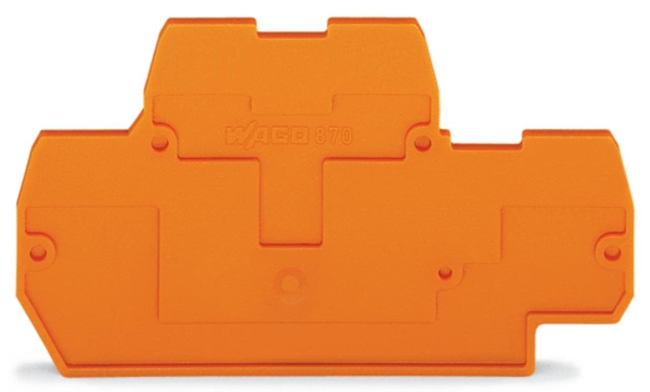 WAGO - Placa final intermedia 2x40x69,6mm gris