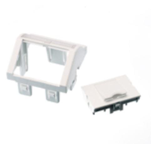 NEXANS CS - LAN EU STYLE ANGLED 45 X 45 MODULE 1 SNAP-IN WHITE
