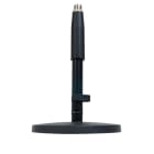 FONESTAR - Base de sobremesa 16 cm Ø, rosca estándar 3/8" y adaptador 3/8" a 5/8", ajustable de 24 a 40 cm, negro