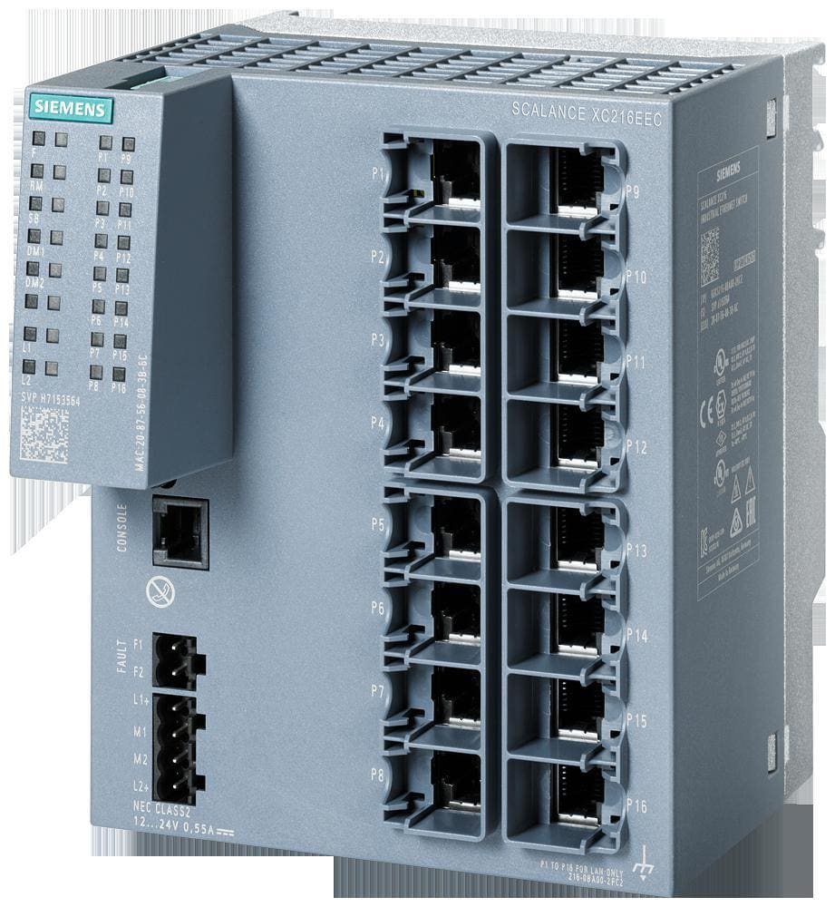 SIEMENS - CONM.IE GEST.SCALANCE XC216 EEC 16 PTO.RJ45 10/100 MBITS/S,1 PTO.CONS.LED DIAGNÓ
