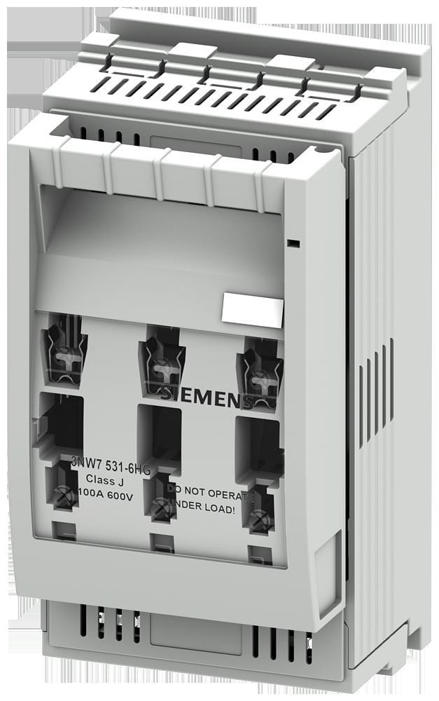 SIEMENS - Portafusibles clase J 100A 600V 3 polos, para montaje en superficie