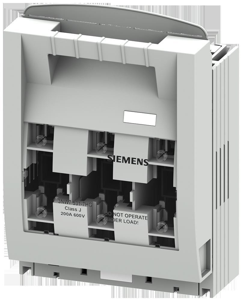 SIEMENS - Portafusibles clase J 200A 600V 3 polos, para montaje en superficie