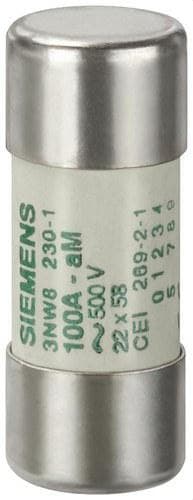 SIEMENS - Fusible cilíndrico 22x58 80A aM