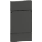 BTICINO - Frontal con tapa base de corriente Living Now - Dark - 2 módulos