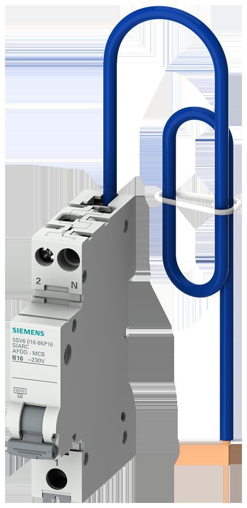 SIEMENS - Interruptor automático con detector de arco 230V 6kA 1+N/B 16A compacto 1 módulo rabillo