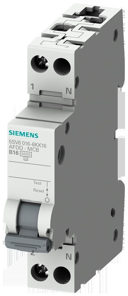 SIEMENS - Interruptor de protección contra incendios 230V, 6kA, 2P, C, 13A compacto (1 módulo)