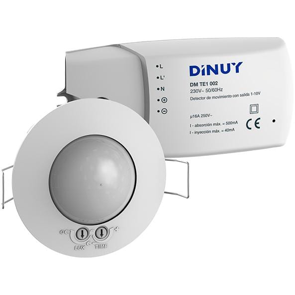 DINUY - Detector movimiento 360º empotrable techo 1-10V