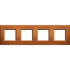 BTICINO - Placa embellecedora Livinglight de color Cerezo Americano - 2 x 4 módulos