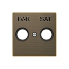 NIESSEN - Tapa toma TV+R / SAT de la serie SKY color oro envejecido