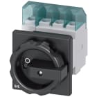 SIEMENS - Interruptor 3LD2 3 polos + neutro 32A orificio central frontal negro