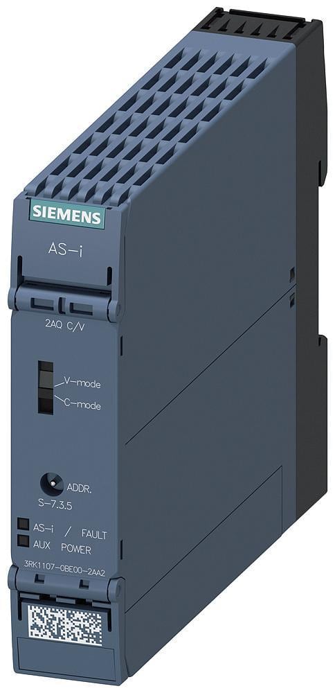 SIEMENS - Módulo AS-I SC22.5, IP20, 2AQ-C/V, bornes de tornillo, 4 salidas analógicas salidas conmutables a C/V 22,5mm