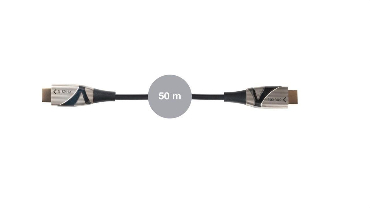 FONESTAR - Cable óptico HDMI 2.0 de alta calidad y contactos dorados 50 metros