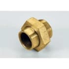 TIEMME - Racor recto de 3 piezas 1555CP con junta plana 1x1" latón