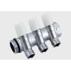 TIEMME - Colector 1868K MAXIMA 1" 4 salidas 1/2" (16) con llave de cierre cromado