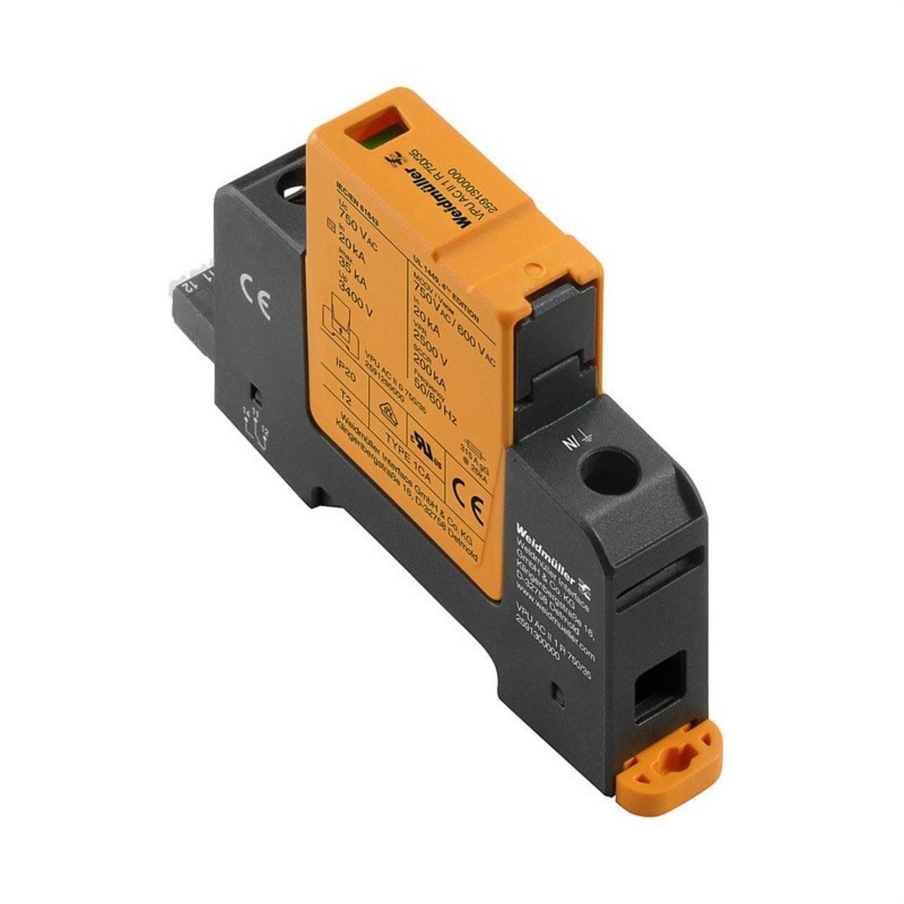 WEIDMULLER - Descargador de sobretensión VPU AC II 1 R 750/35