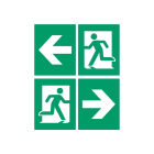 NORMALUX - Pictograma adhesivo 200x120mm salida flecha derecha