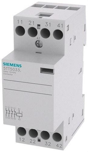 SIEMENS - Contactor de instalación 4 NC 230V AC 400V 25A con mando 24V AC/DC