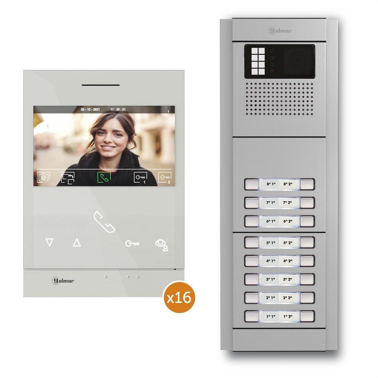 GOLMAR - KIT EDIFICIO VIDEO N5216/ART 4 LITE 16P