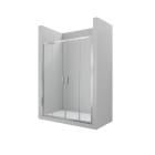 ROCA - Mampara ducha frontal 2 hojas correderas + 2 hojas fijas 1950x1800 URA L4-E plata brillo