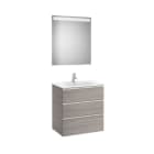 ROCA - Pack THE GAP 700x460 roble city texturizado con UNIK THE GAP de tres cajones y espejo Eidos