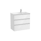 ROCA - Mueble UNIK THE GAP lavabo derecha 800x460 lavabo blanco tres cajones blanco