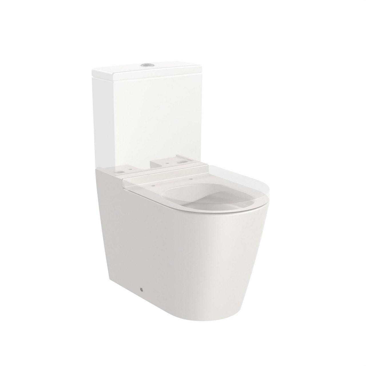 ROCA - Inodoro tanque bajo 645mm beige INSPIRA ROUND adosado pared