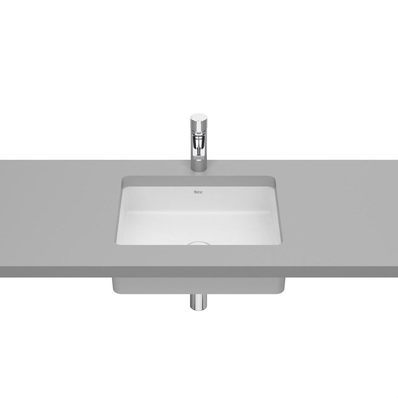 ROCA - Lavabo bajo encimera FINECERAMIC 455x350 blanco mate