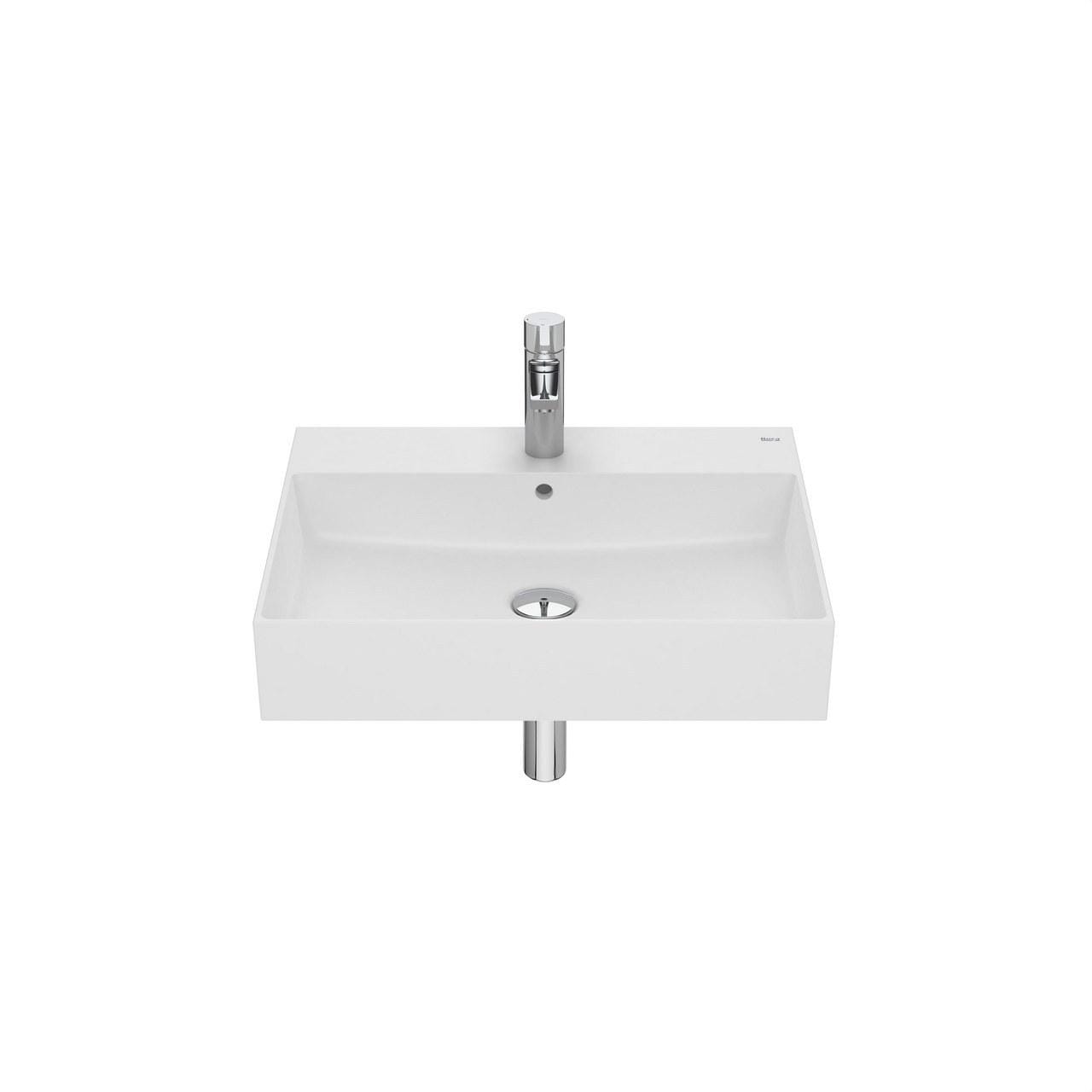 ROCA - Lavabo INSPIRA con juego fijación 600x490 blanco mate