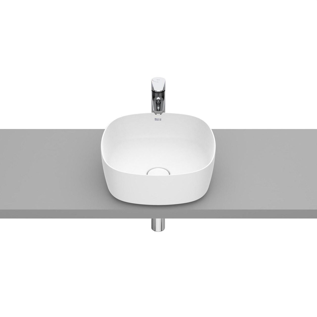 ROCA - Lavabo sobre encimera 370x370x140 soft blanco mate