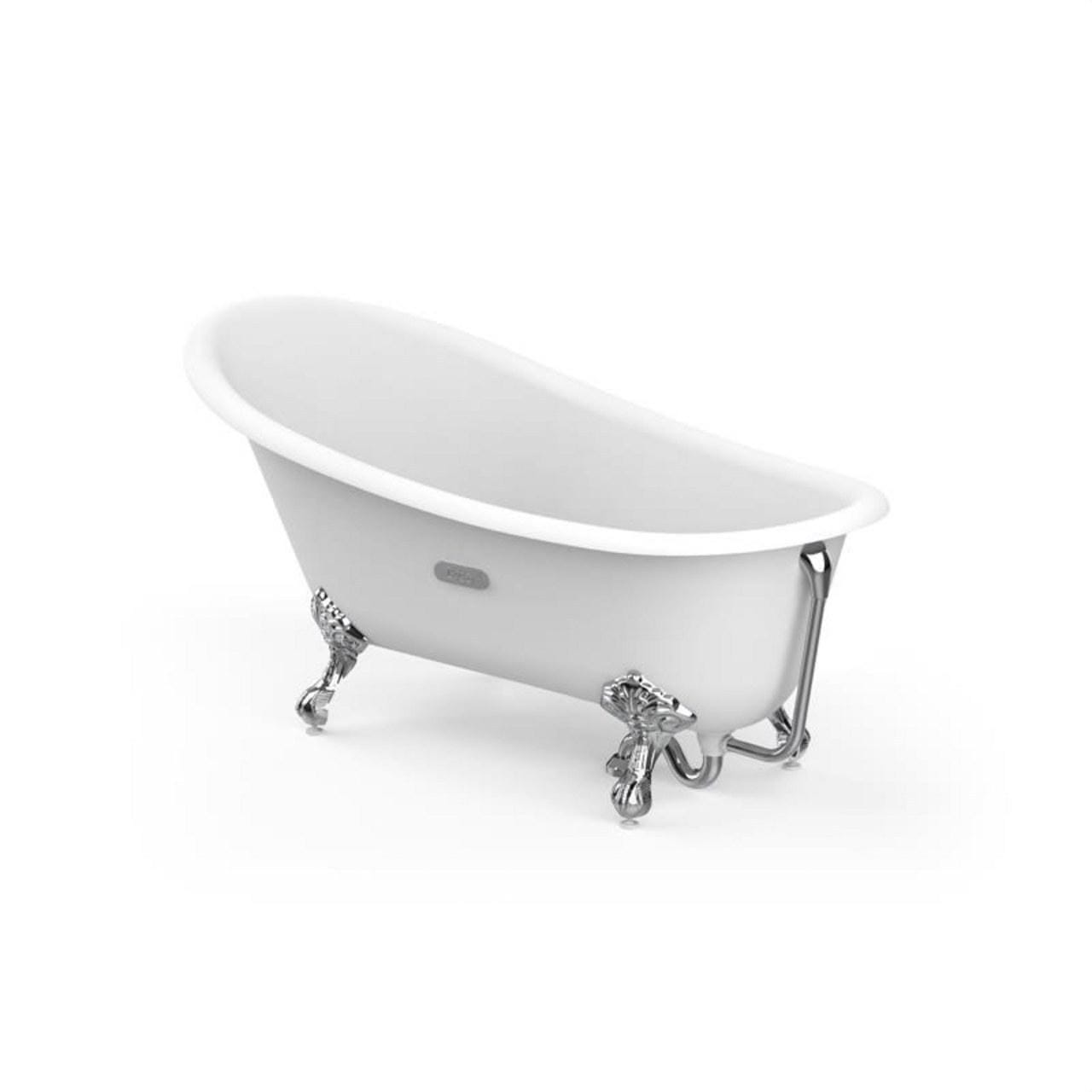 ROCA - Bañera hierro fundido Carmen 1600x800 blanca exterior blanco