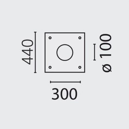 IGUZZINI - PLACA CON GRAPA 400X400 POSTE LAVINIA