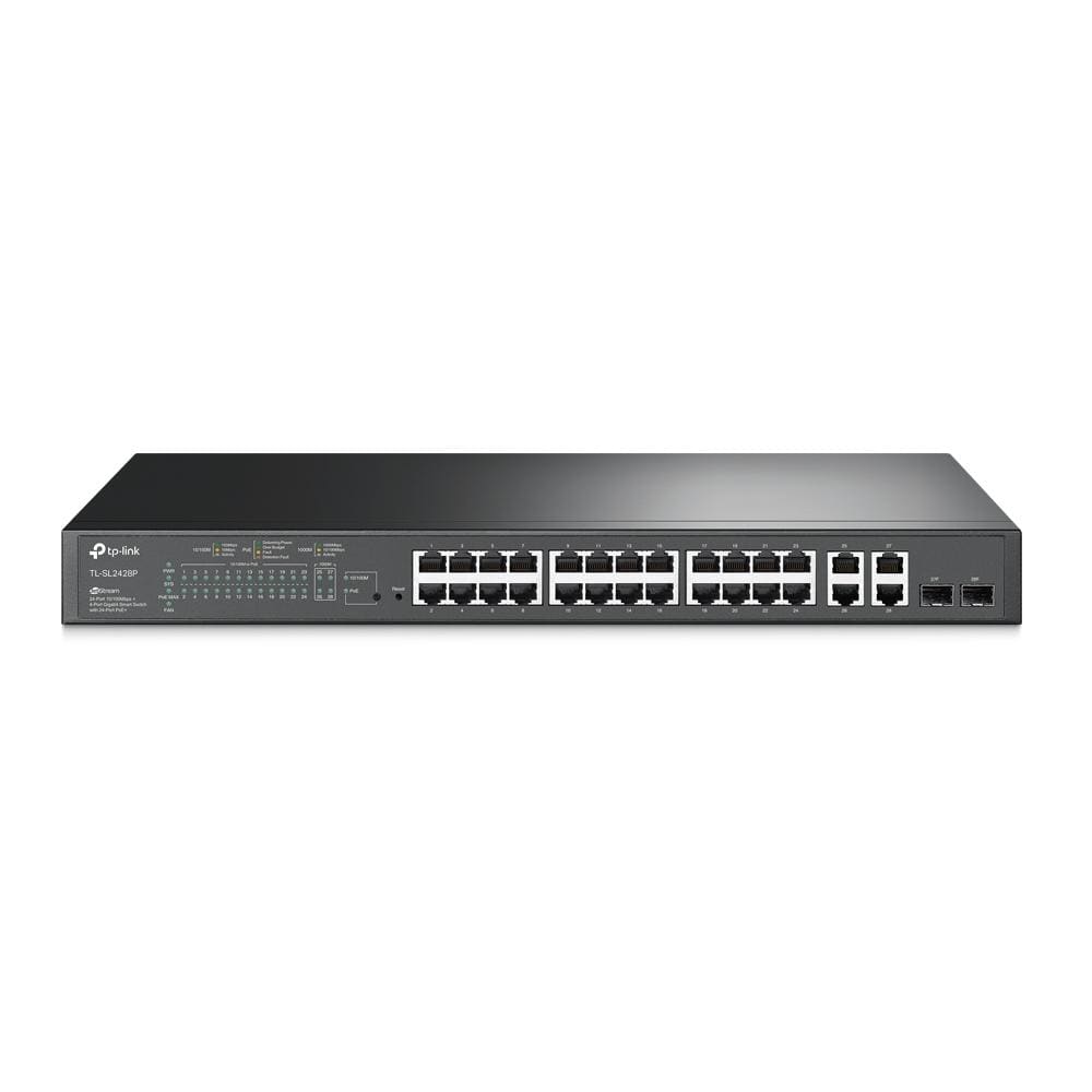 TP-LINK - TP-LINK TL-SL2428P SWITCH 24X10/100MBPS POE+ 4XGB