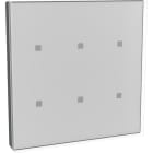 DINUY - Pulsador capacitivo cristal blanco 6 teclas y marco cromo