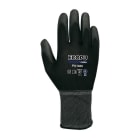 JUBA - Guante de nylon® ECO-PU con palma poliuretano negro talla 9