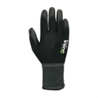 JUBA - Guante nylon® recubierto de poliuretano talla 11 sin costuras con puño color negro
