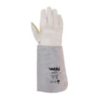 JUBA - Guante soldador piel 408RTIG WELDY 8/M manguito refuerzo natural, blanco