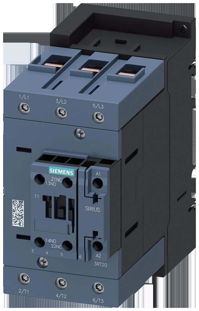 SIEMENS - contactor de potencia AC-3 115A 55kW / 400V 1NO+1NC 110V AC / 50/60Hz 3 polos, 3NO, terminal de tornillo. Tamaño S3