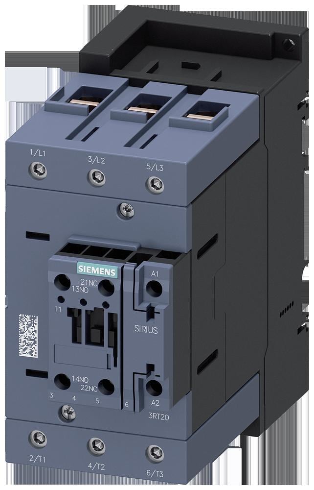 SIEMENS - Contactor AC3, 55kW/400V, 1NA+1NC, 20-33V AC/DC, comunicable, 3 polos, 3NA, tamaño S3, bornes de tornillo