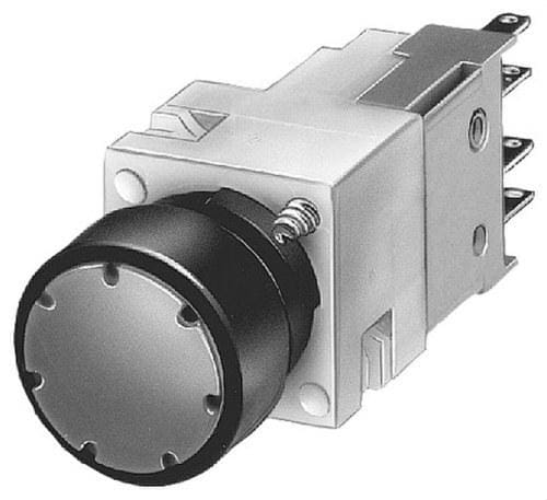 SIEMENS - APARATO COMPLETO 16MM, PULSADOR RASANTE, ROJO, 1NC